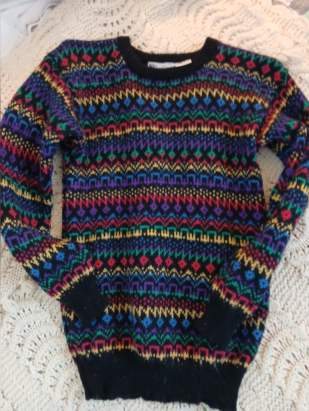 Vintage 70s Sweater Bestime Rn 63833 100 Wool Size S